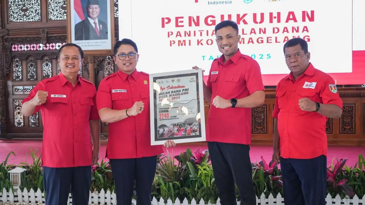 Kukuhkan Bulan Dana PMI 2025, Wali Kota Magelang Ajak Masyarakat Peduli Sesama